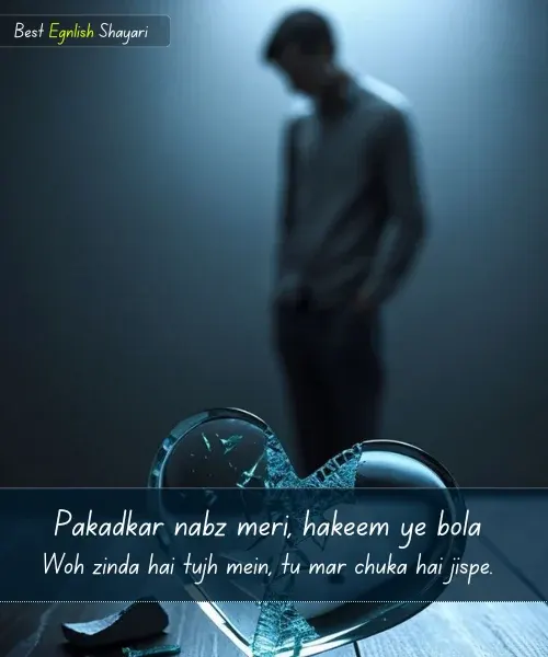2 Line Heart Broken Shayari in English for Girl