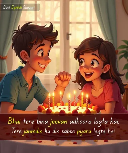 Bhai Birthday Shayari in English