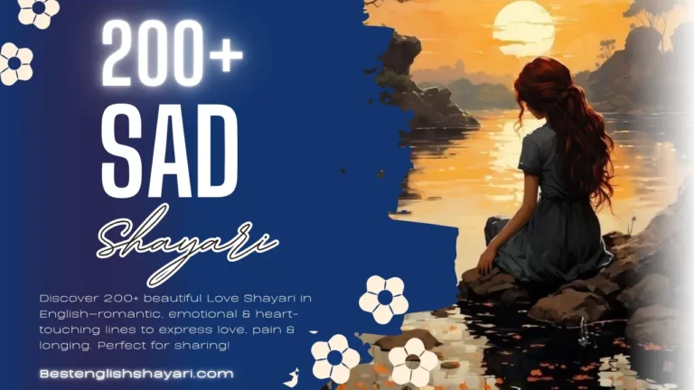 Best 200+ Sad Shayari in English 2025
